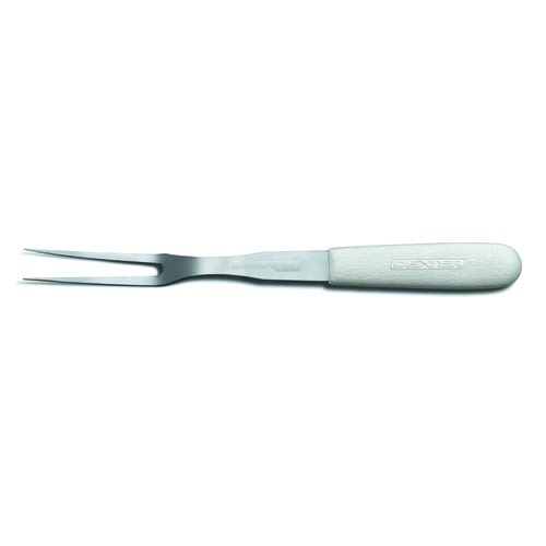 Dexter Russell S205PCP 14443 Sani-Safe Collection 13" Long 8" Stainless Steel Blade Cook's Fork With White Textured Polypropylene Handle In Perfect Cutlery Packaging