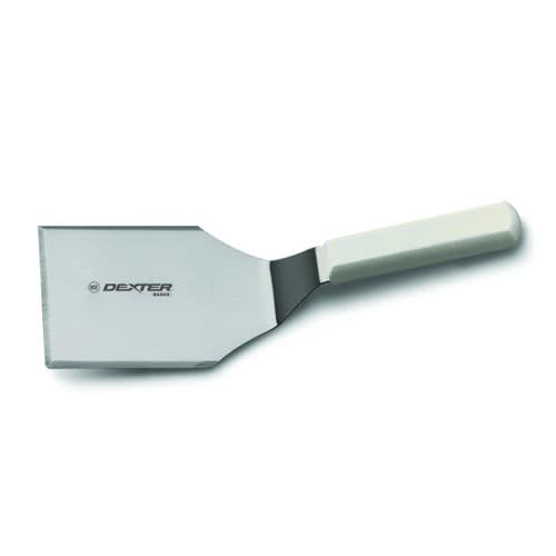 Dexter Russell P94858 31648 Basics Collection Offset 5" x 4" Stainless Steel Blade NSF Certified Hamburger Turner With Polypropylene Handle