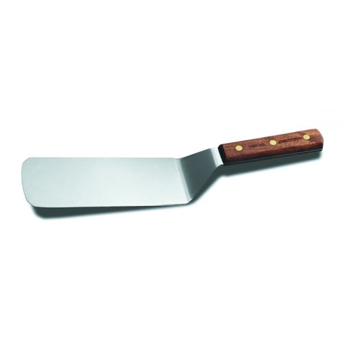 Dexter Russell S8698PCP 19690 Traditional Collection Offset 8" x 3" Stainless Steel Blade Grill Turner With Rosewood Handle In Perfect Cutlery Packaging