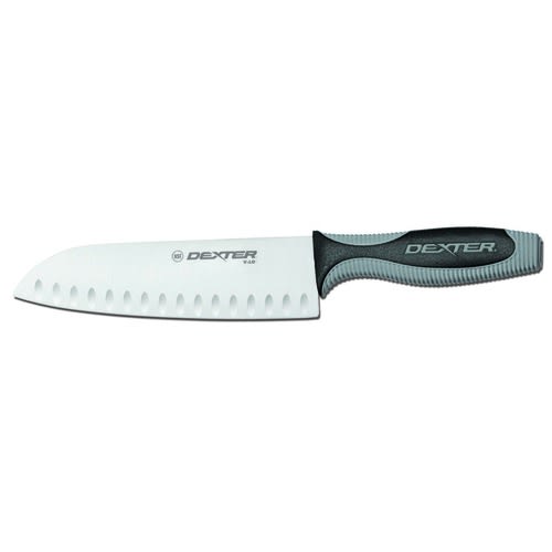 Dexter Russell V144-7GE-PCP 29273 V-Lo 7 Inch DEXSTEEL High Carbon Steel Duo Edge Santoku Cook Knife