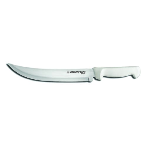 Dexter Russell P94826 31621 10 Inch Basics High Carbon Steel Cimeter Steak Knife With White Handle