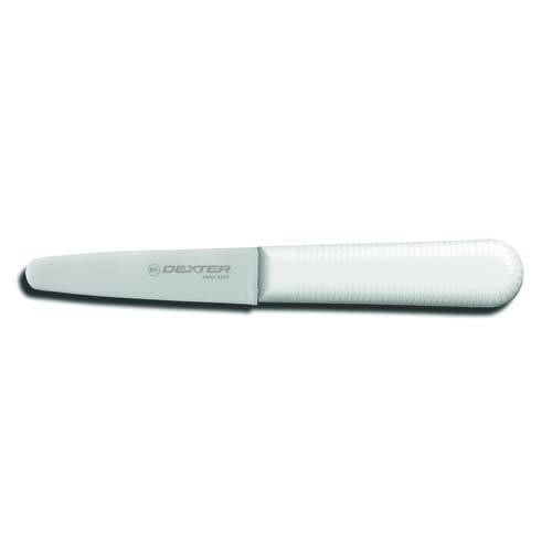 Dexter Russell S129PCP 10453 Sani-Safe 3.38 Inch High Carbon Steel Clam Knife With Textured White Handle