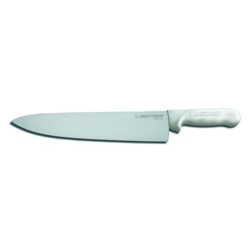 Dexter Russell S145-12PCP 12473 Sani-Safe 12 Inch High Carbon Steel Cook Knife With White Textured Handle