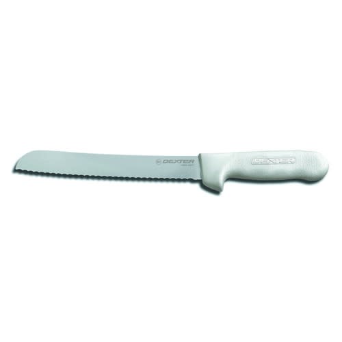 Dexter Russell S162-8SCC-PCP 13313C Sani-Safe 8 Inch High Carbon Steel Scalloped Bread Knife With Blue Handle