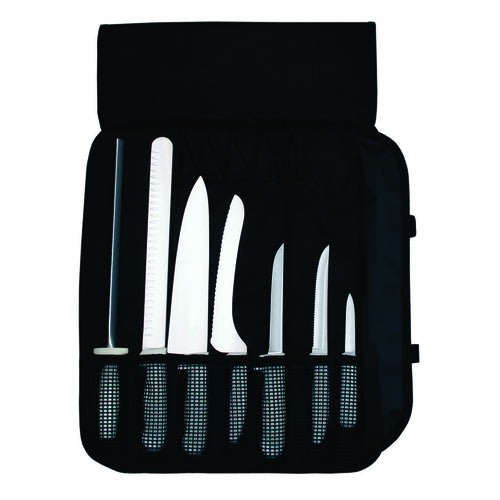 Dexter Russell SSCC-7 20703 Sani-Safe 7-Piece Cutlery Set With White Handles And Case