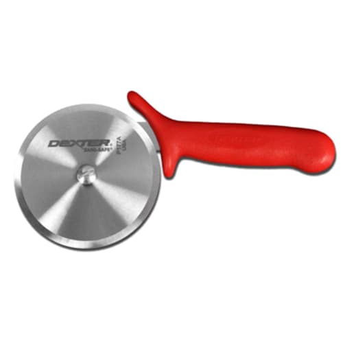 Dexter Russell P177AR-PCP SANI-SAFE 4" Pizza Cutter w/ Red Plastic Handle, Carbon Steel