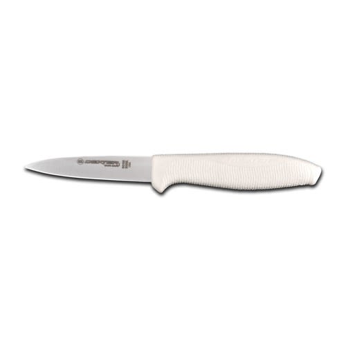 Dexter Russell SG105PCP 24353 Sofgrip 3.5 Inch High Carbon Steel Paring Knife With Rubber White Handle