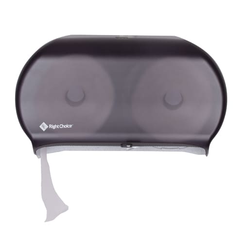 Right Choice™ 78000397 9" Double Jumbo Toilet Paper Dispenser, Black