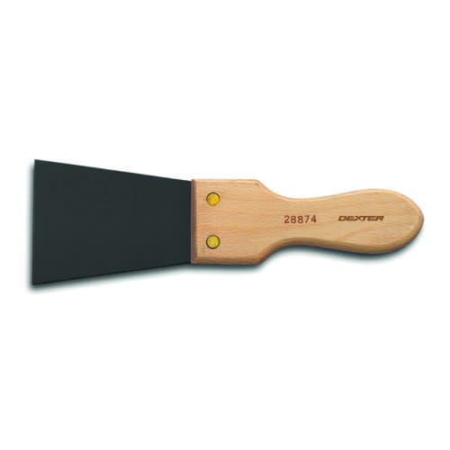 Dexter Russell 28874 50890 Traditional Collection 8 3/4" Long 3 7/8" x 3" DEXSTEEL High-Carbon Steel Blade Trough Scraper With Beech Handle