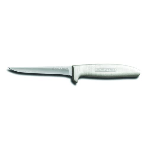 Dexter Russell S154HG-PCP 01143 Sani-Safe 4.5 Inch Narrow High Carbon Steel Boning Knife With White Textured Handle