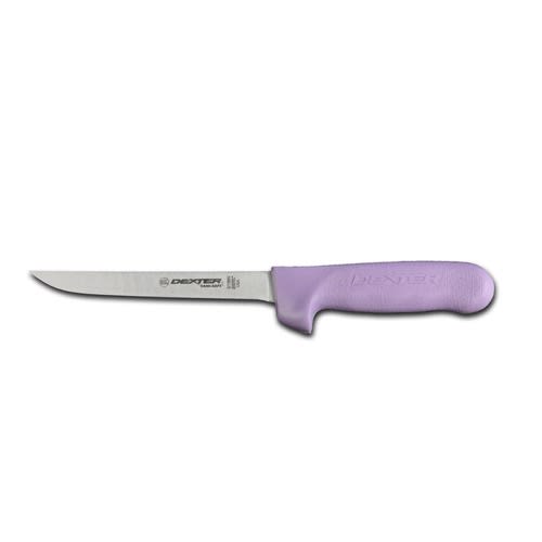 Dexter Russell S136NP-PCP SANI-SAFE 6" Narrow Boning Knife w/ Polypropylene Purple Handle, Carbon Steel