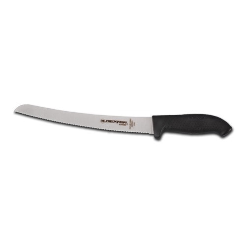 Dexter Russell SG147-10SCB-PCP 24383B SofGrip 10 Inch High Carbon Steel Scalloped Bread Knife With Black Rubber Handle