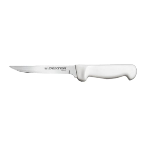 Dexter Russell P94817 31613 Basics 5 Inch High Carbon Steel Flexible Narrow Boning Knife With White Textured Handle