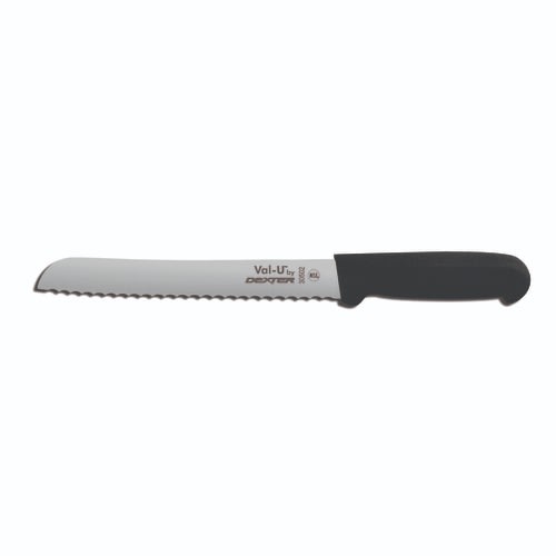 Dexter Russell 30502 Val-U 8 Inch DEXSTEEL High Carbon Steel Bread Knife With Black Polypropylene Handle