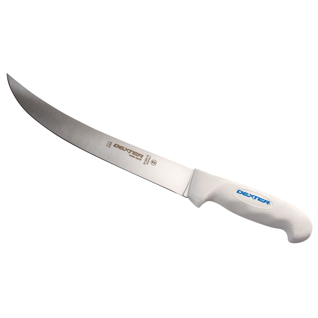 Dexter Russell SG132N-10PCP 24753 10 Inch SofGrip High Carbon Steel Breaking Knife With White Handle