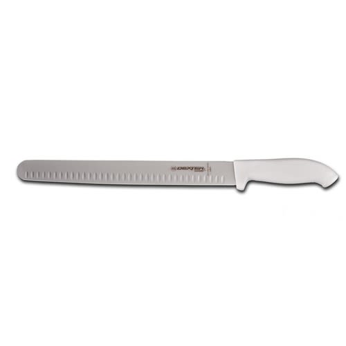 Dexter Russell SG140-14WGE-PCP 14" Slicer w/ Soft White Rubber Handle, Carbon Steel