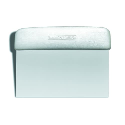 Dexter Russell S196 17303 Sani-Safe Collection 6" x 3" Stainless Steel Blade NSF Certified Dough Cutter / Scraper With White Textured Polypropylene Handle
