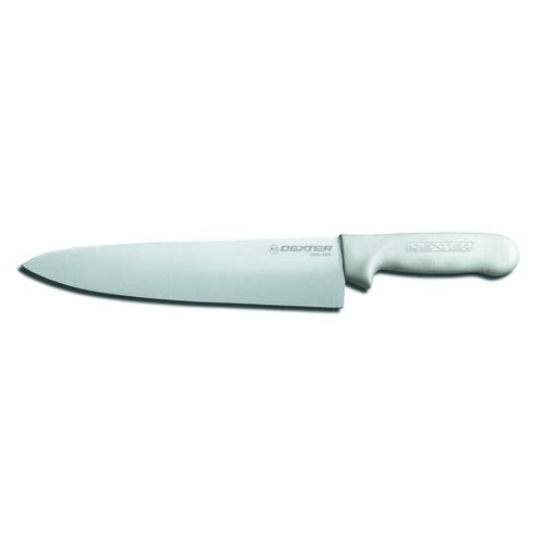 Dexter Russell S145-10PCP 12433 10 Inch Sani-Safe High Carbon Steel Cook Knife With White Textured Handle