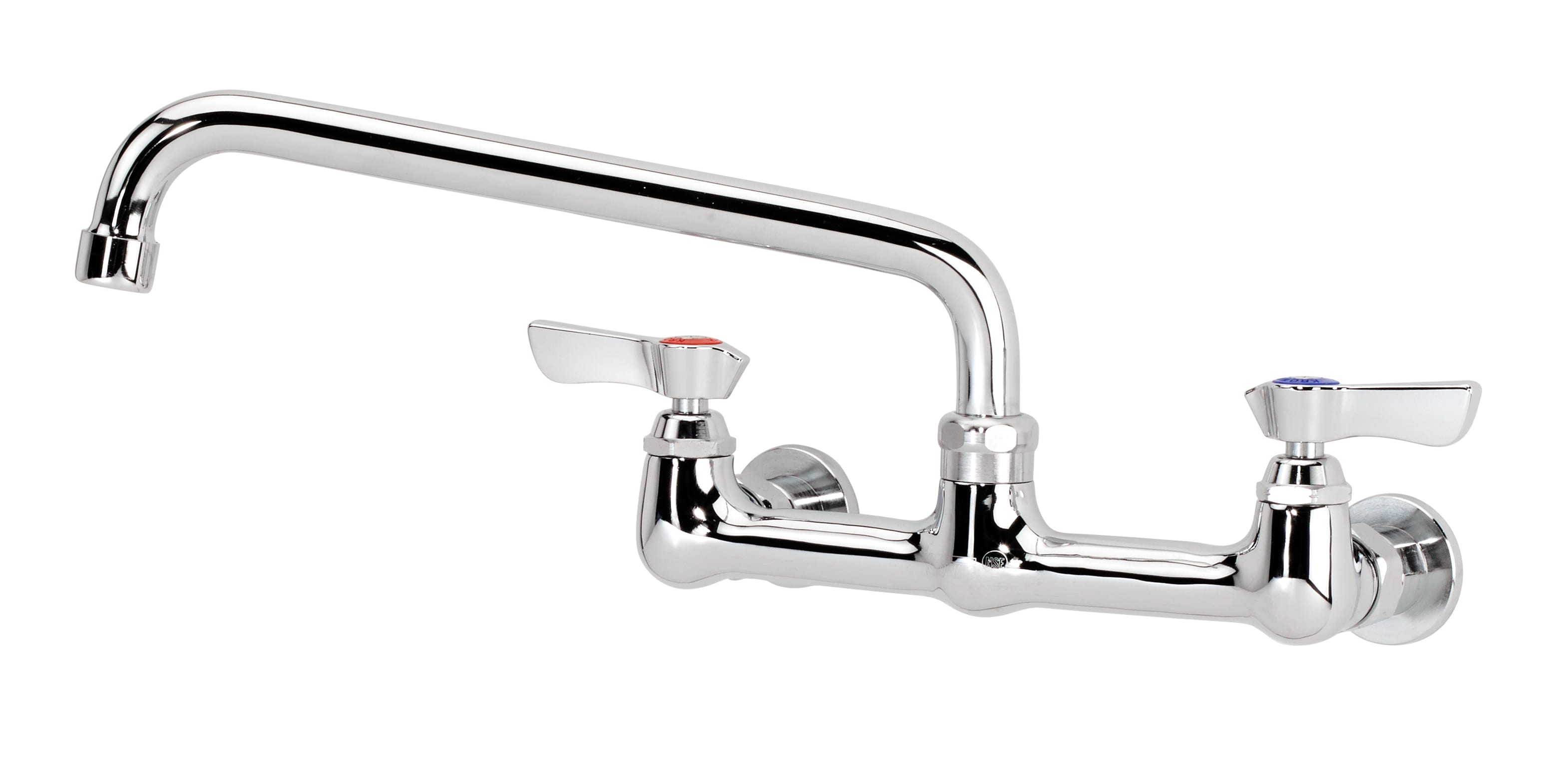Krowne 12-810L Silver Series 8" Center Wall Faucet, 1/4 Turn Ceramic Valves, With 10" Spout