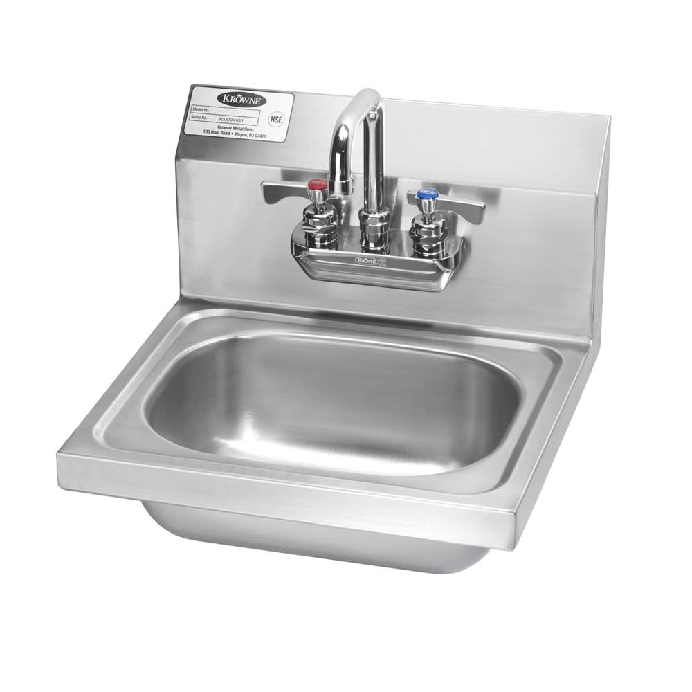 Krowne HS-22  Sink, Hand - Wall Mount, 15-3/4"W, Stainless Steel