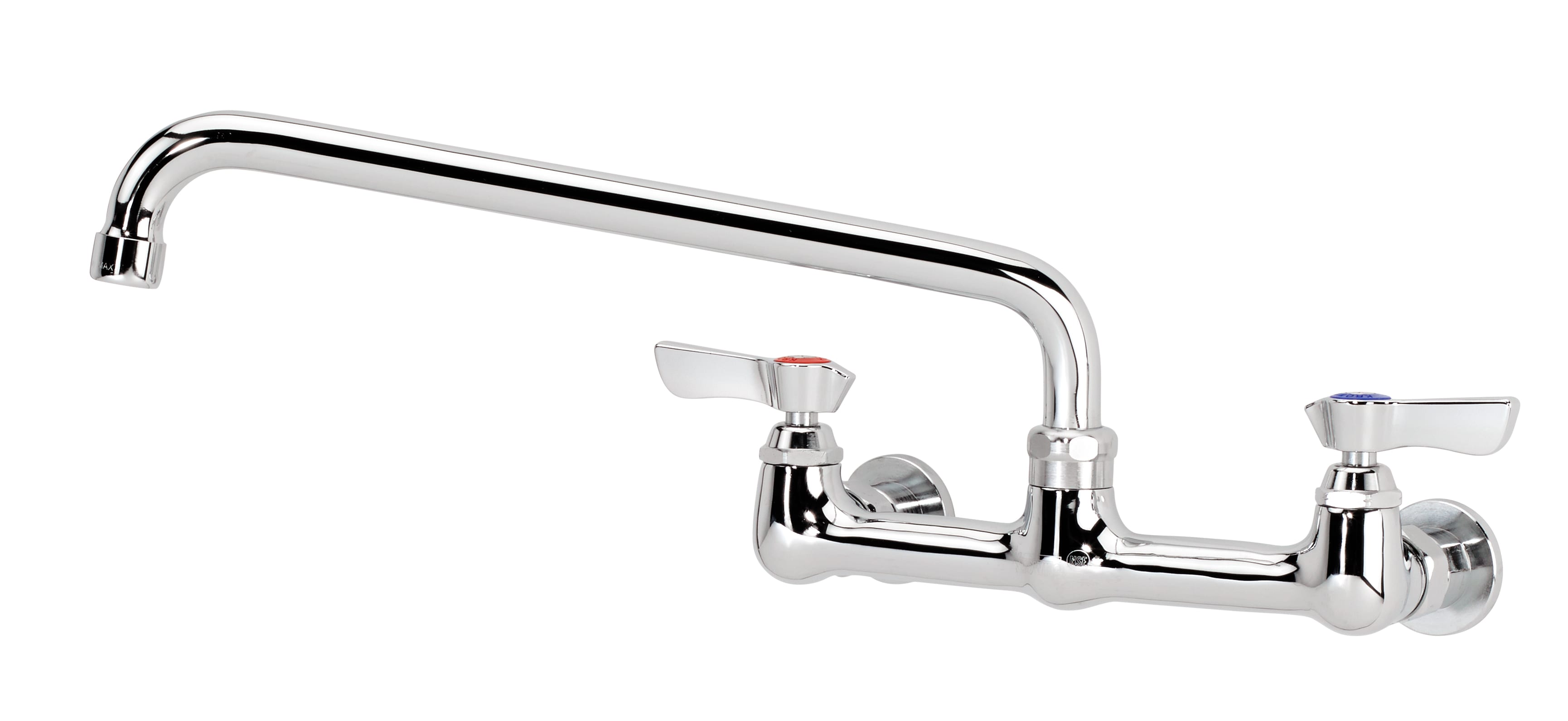 Krowne 12-812L Silver Series  8" Center Wall Faucet, 1/4 Turn Ceramic Valves, With 12" Spout