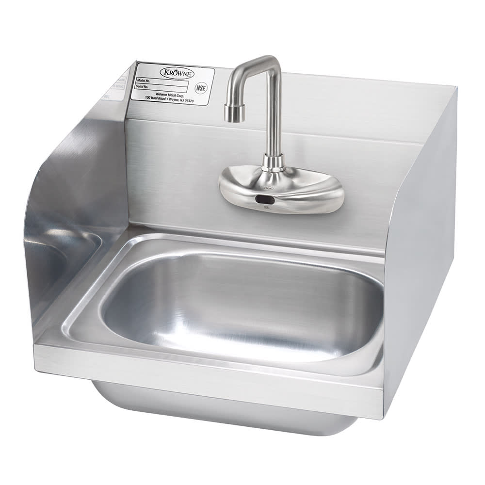 Krowne HS-68 Hand Sink, Wall Mount, 12-1/2"W , Stainless Steel