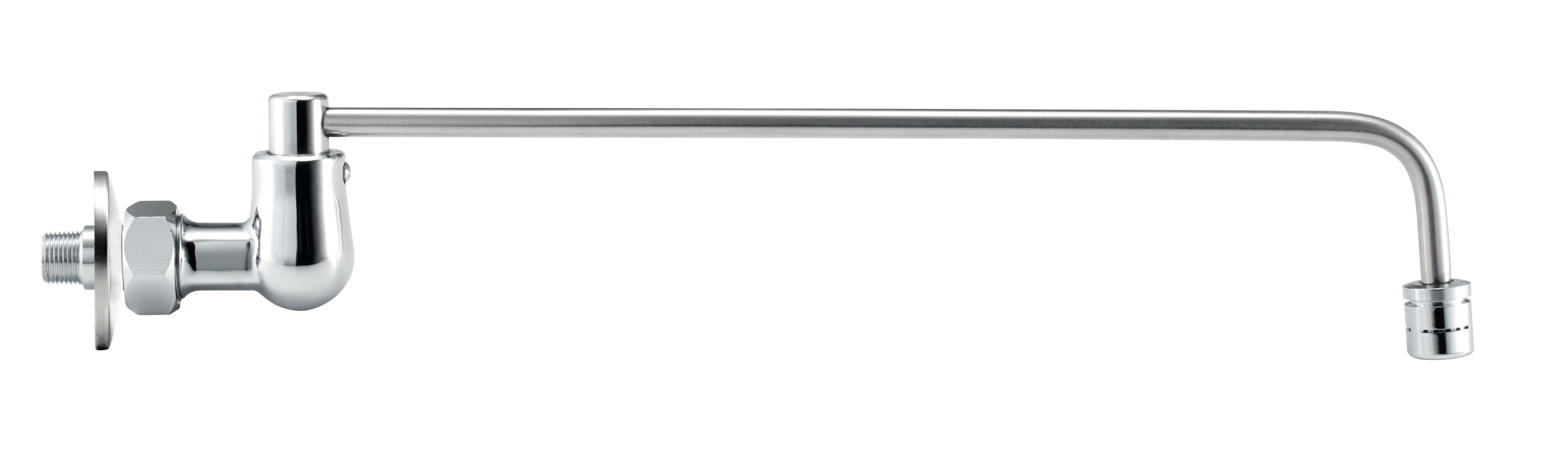 Krowne 13-222L Silver Series 3/8" Wall-Mount Wok Range Faucet with 12" Spout