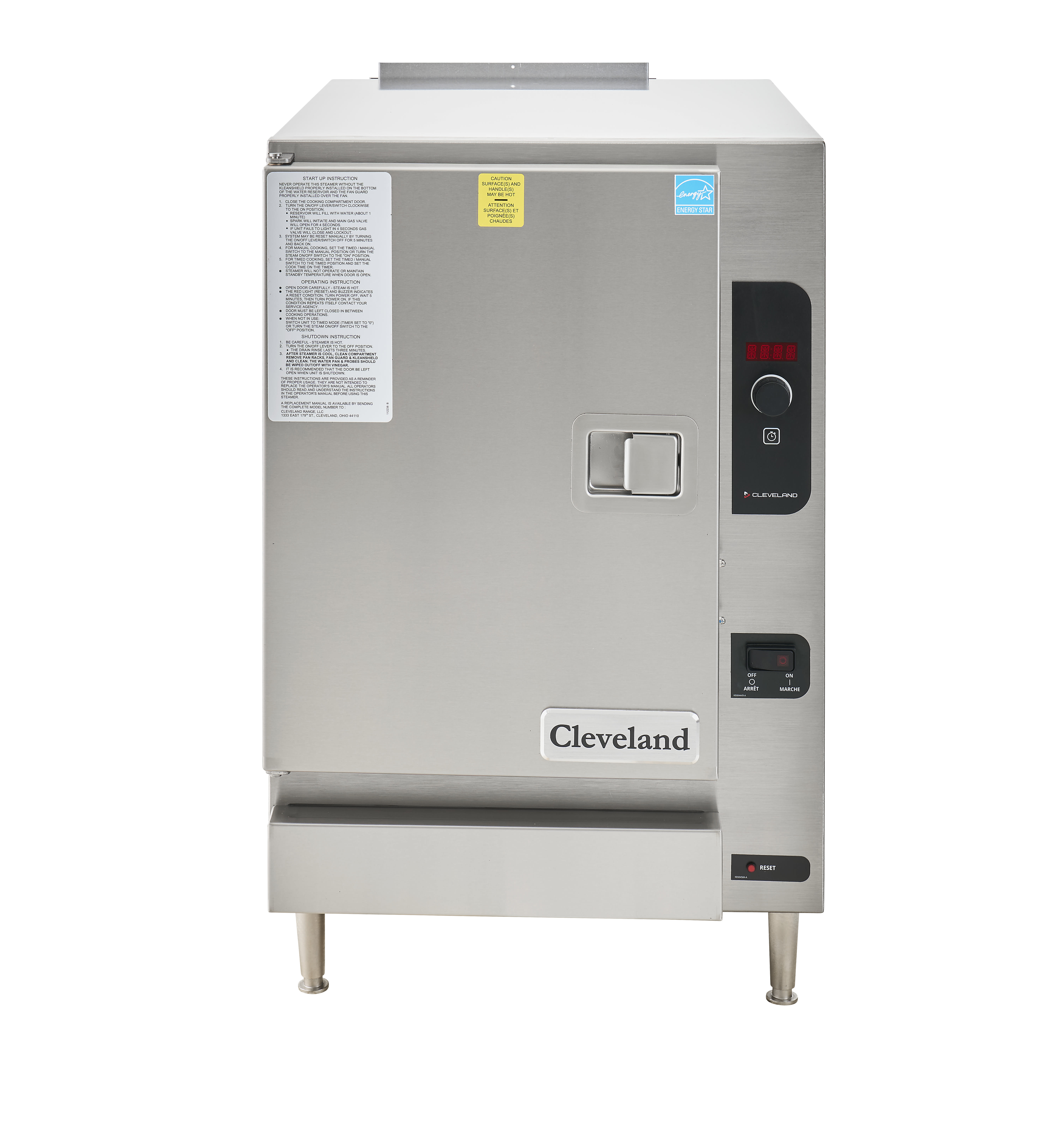 Cleveland 22CGT6.1 Steamchef, 6-Pan Boilerless Steamer, NG, 120V
