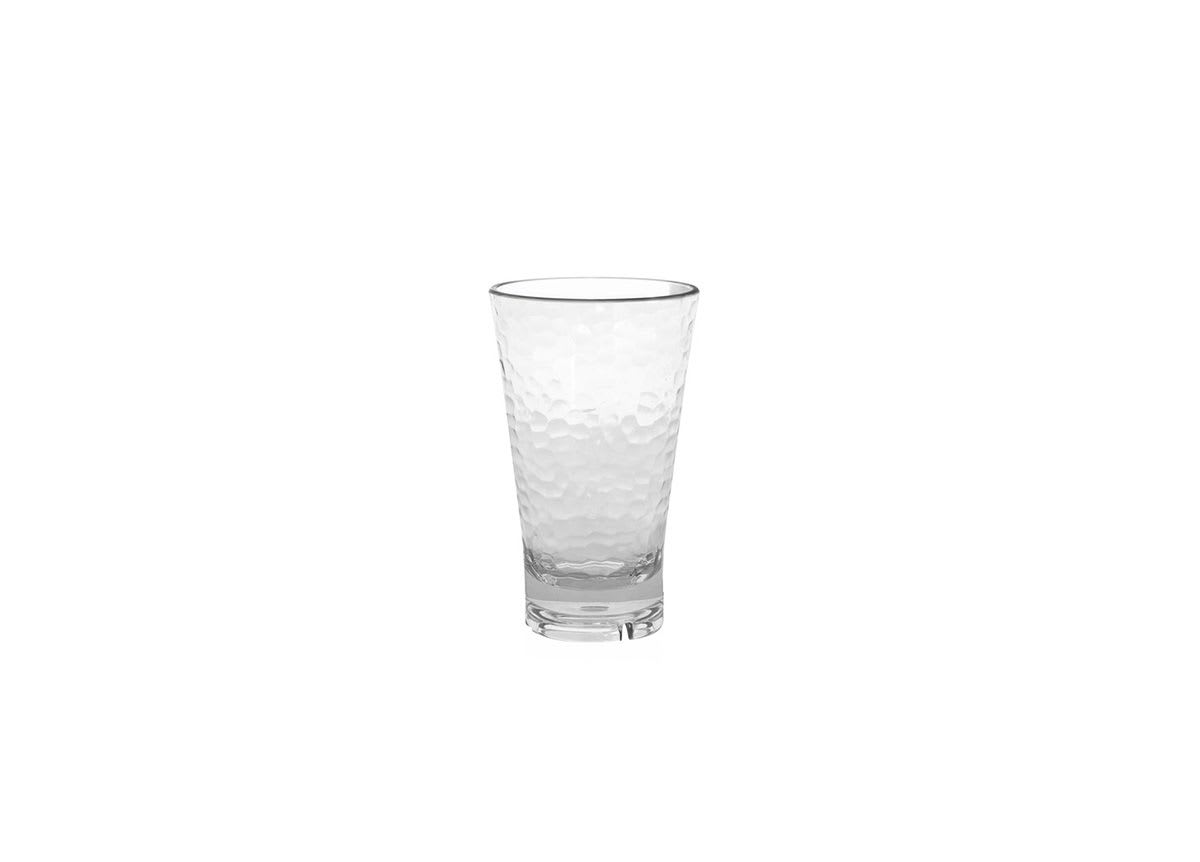 Front of the House AHB007CLT23 16 oz. Drinkwise Hammered Highball Glass - Clear