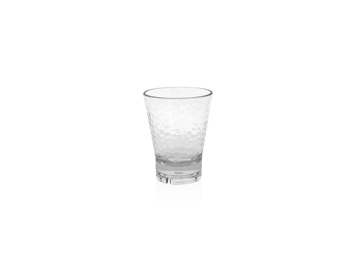 Front of the House ADO004CLT23 14 oz. Drinkwise Hammered Rocks Glass - Clear