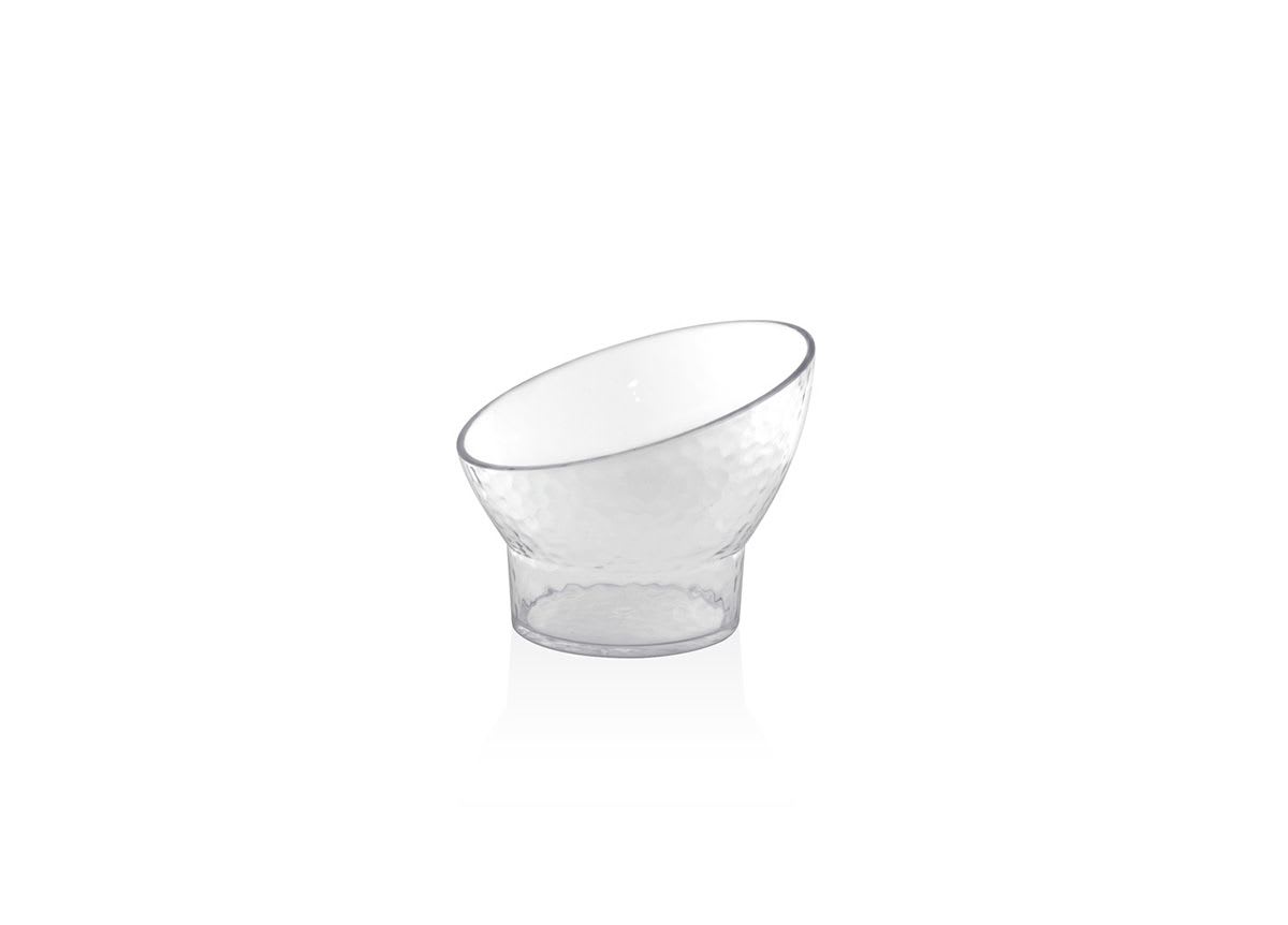 Front of the House DBO061CLT23 5.5" Round Drinkwise Slanted Footed Bowl - 16 oz.