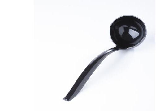 Sabert UBK36LADLPP Black PP 4 oz. Serving Ladle
