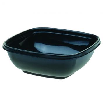 Sabert 94080B50 Black 80 oz./5 lb. Square Bowl