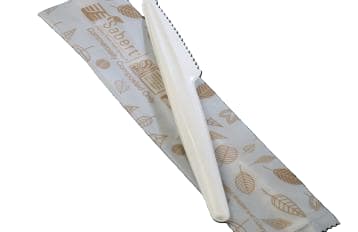 Sabert PKWPCK1000 Natural Wrapped EcoEdge Paper Knife