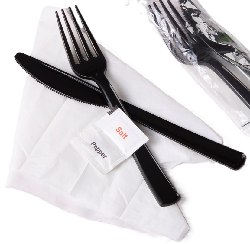 Sabert CBMWFPP Wrapped Black Medium-Weight Fork