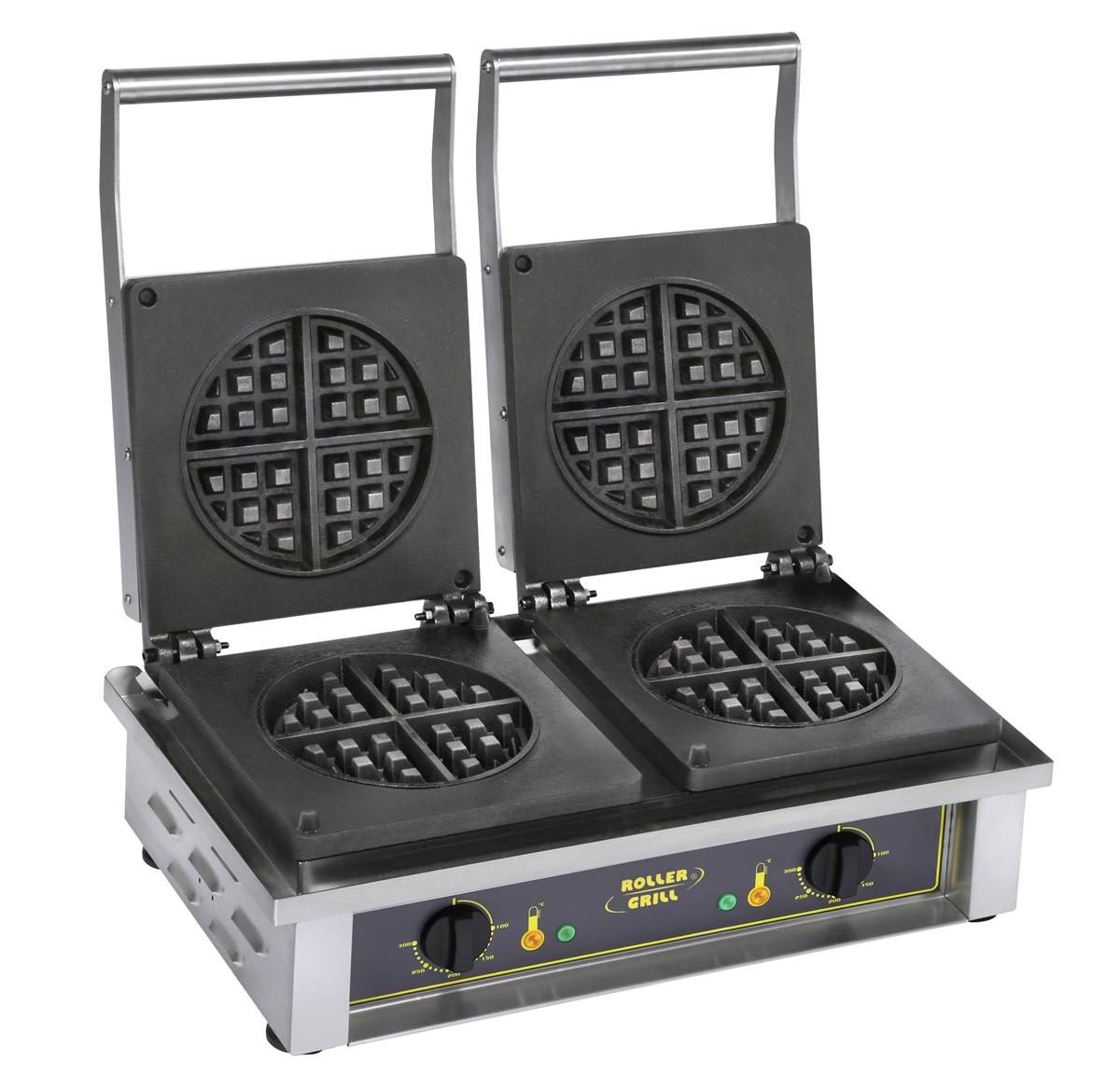 Equipex GED75 Double Electric Waffle Maker, 7" Round Plates, 208-240V