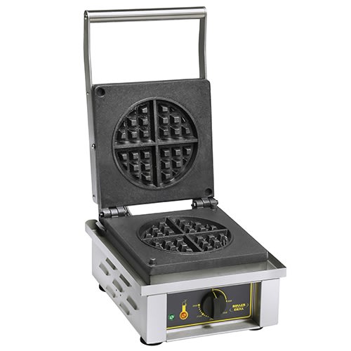 Equipex GES75 Single Electric Waffle Maker, 7" Round Plates, 208-240V