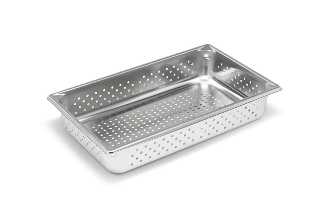 Vollrath 30043 Super Pan V® Full Size Perforated Steam Table Pan, 4" Deep, 22 ga.