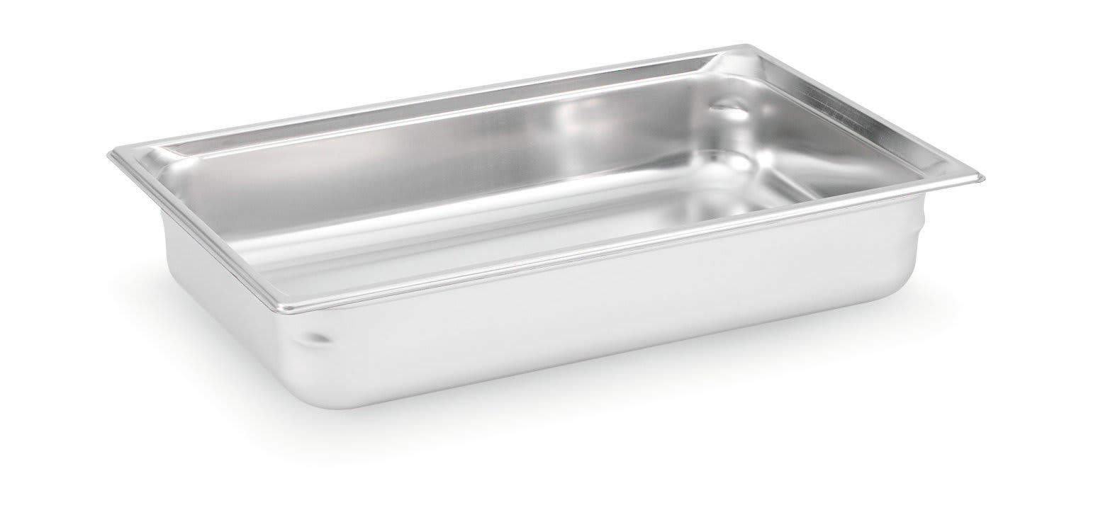 Vollrath 90042 Super Pan 3® Full Size Steam Table Pan, 4" Deep, Gastronorm, 22 ga.