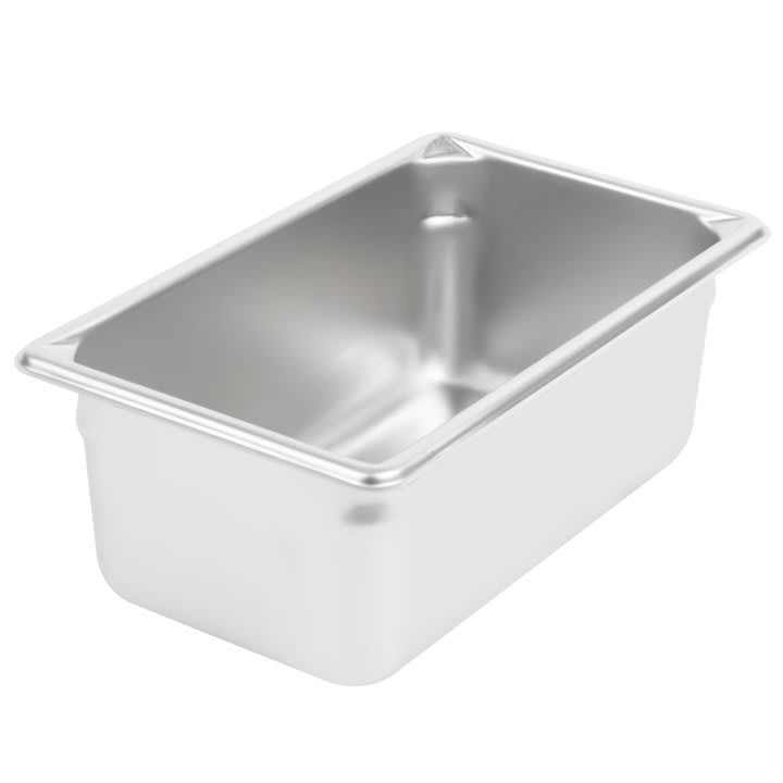 Vollrath 30442 Super Pan V® 1/4 Size Steam Table Pan, 4" Deep, 22 ga.
