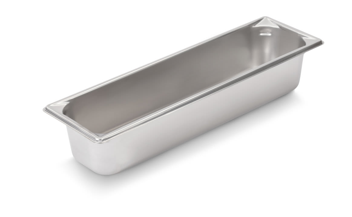 Vollrath 30542 Super Pan V® 1/2 Size Long Steam Table Pan, 4" Deep, 22 ga.