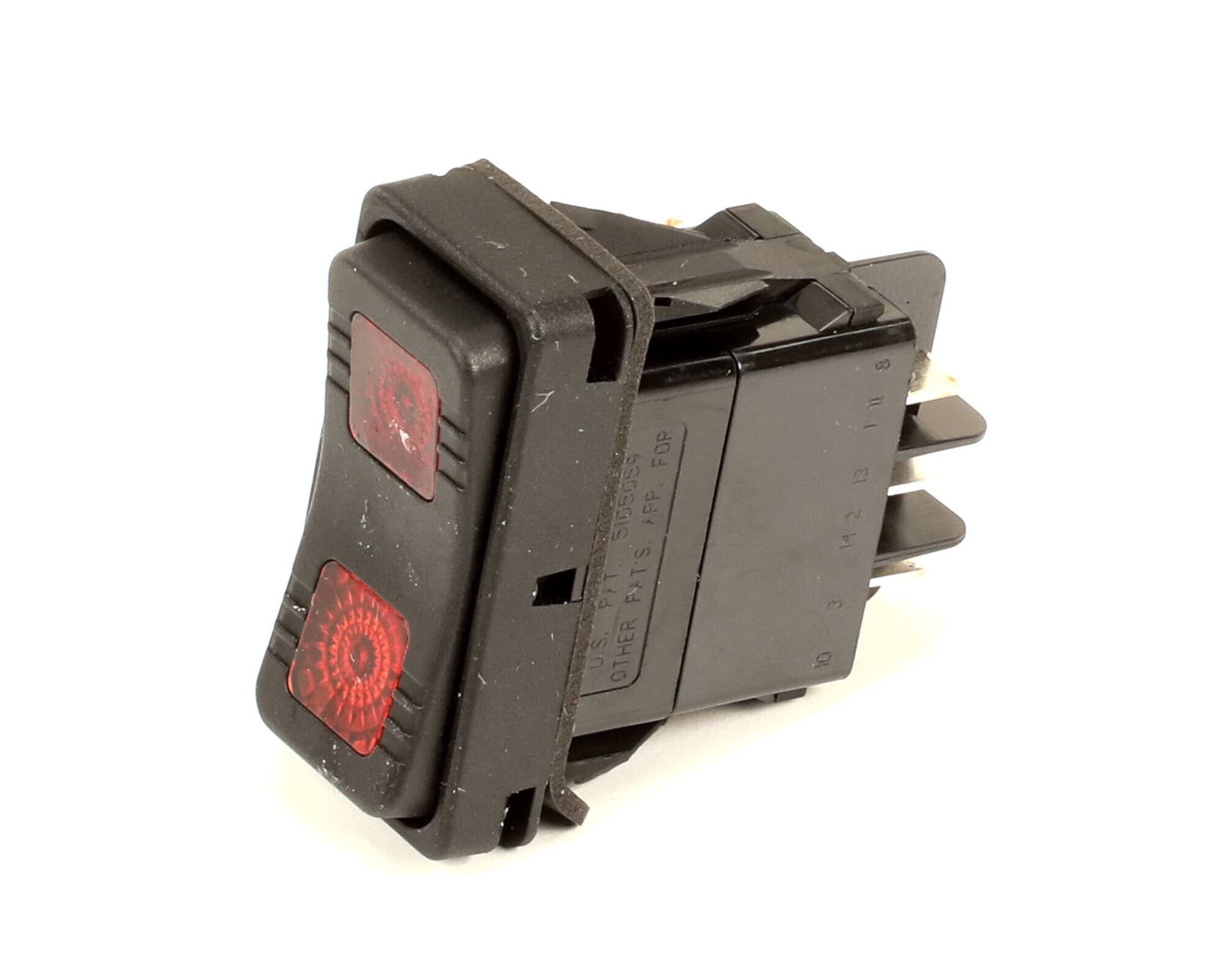 Southbend 9124-1 Lighted Rocker Switch, Red, DPDT