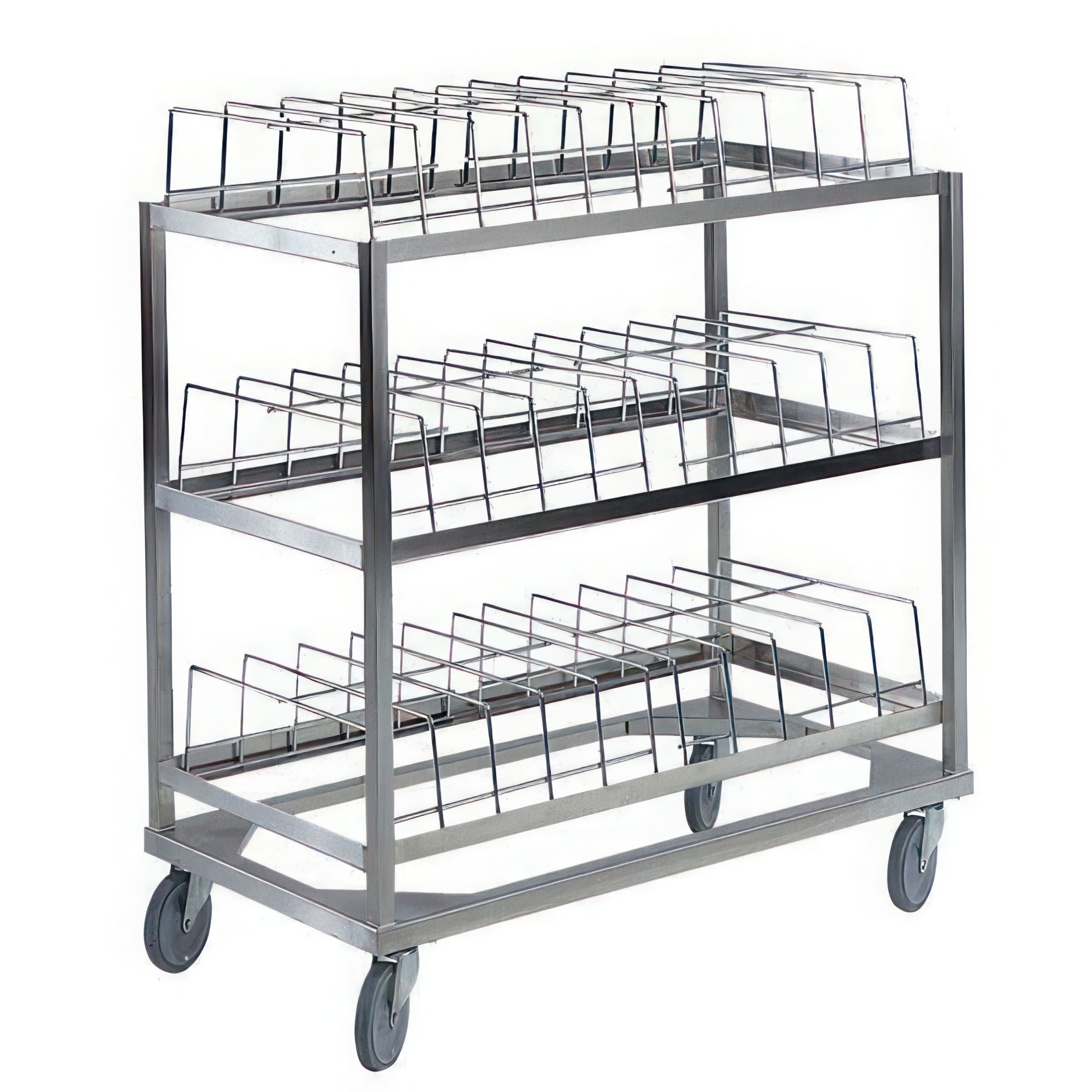 Lakeside Manufacturing 897 Mobile Dome Drying Rack, (3) Shelves, (6) Chrome Dome Cradles fit 3-in. Tall Domes, 60 Dome Capacity