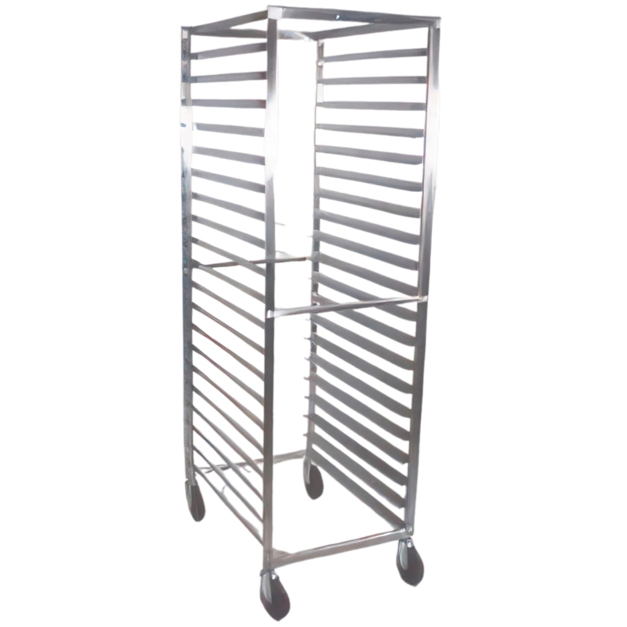 Lakeside Manufacturing 138 Standard Sheet Pan Rack with 5" Casters, Stainless Steel Angle Ledges with 3" Spacing for 16 Full Size Pans