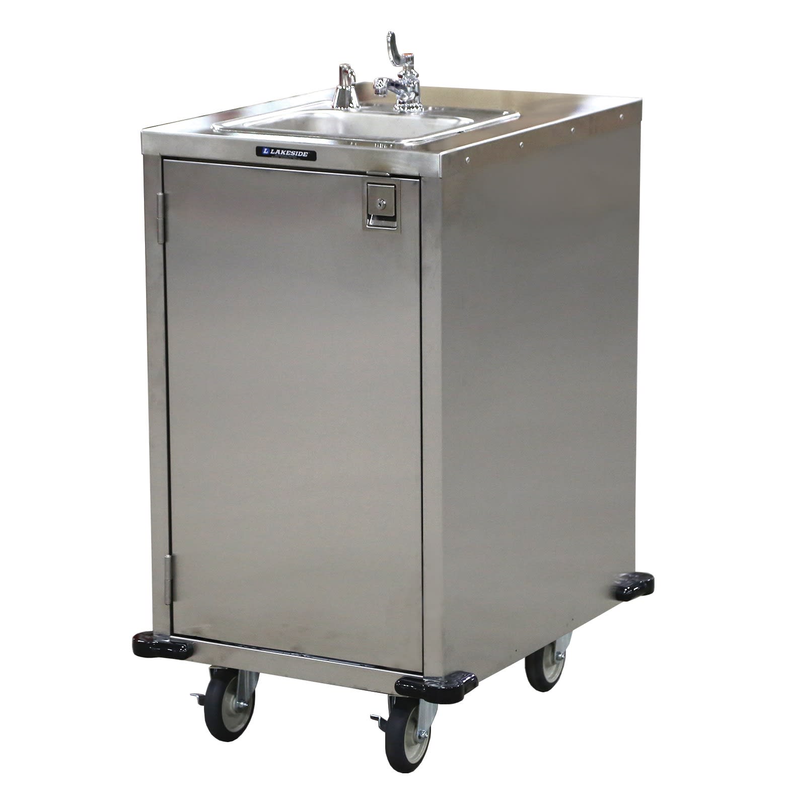 Lakeside Manufacturing 9620HRM Hand Washing Station with (1) 10" x 12" x 5" Sink Bowl, Hot Faucet, 5 Gallon Capacity, Hard Rock Maple Laminate Finish