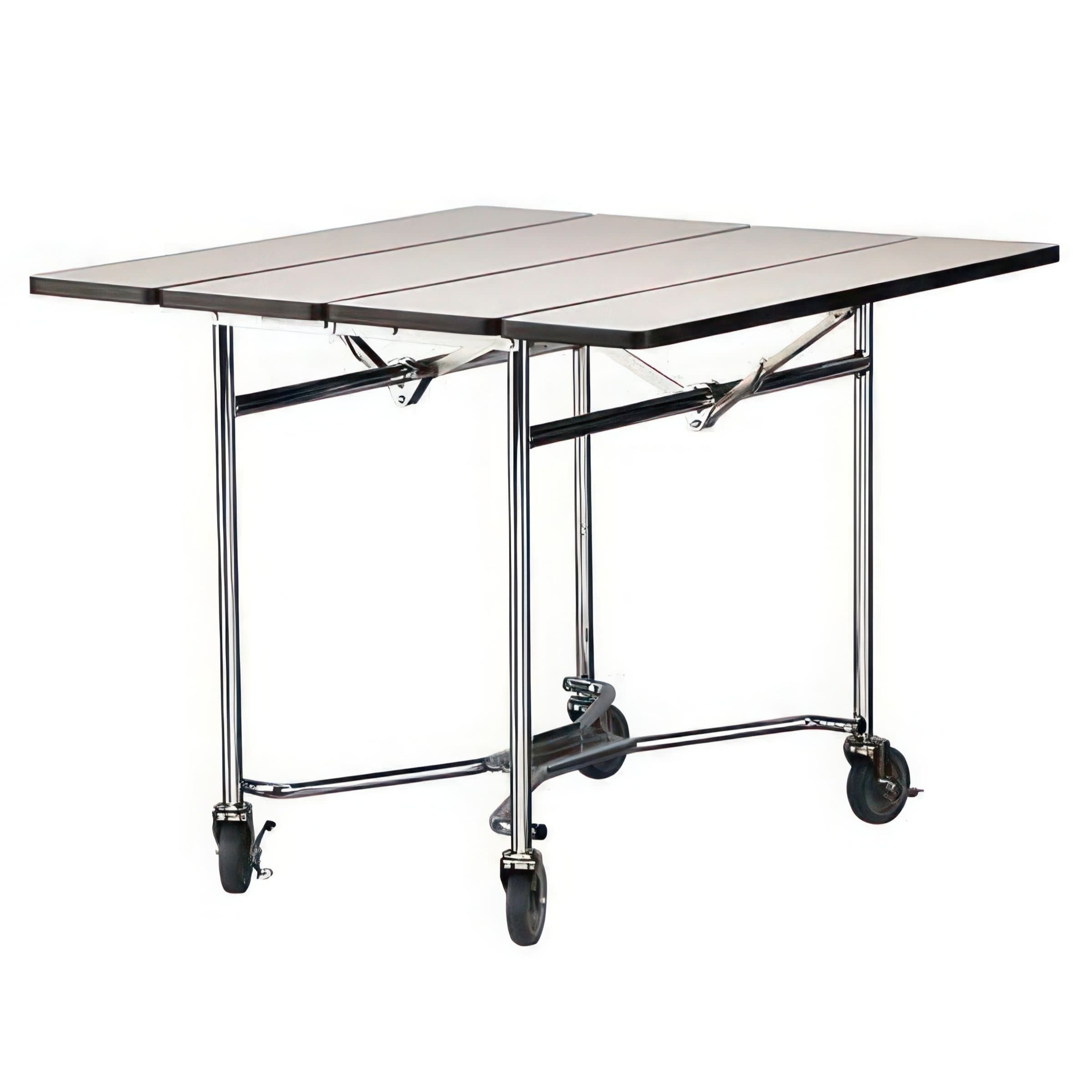 Lakeside Manufacturing 416B Fold-Up Square Table, 36 x 36-in. Surface, Black Laminate Top