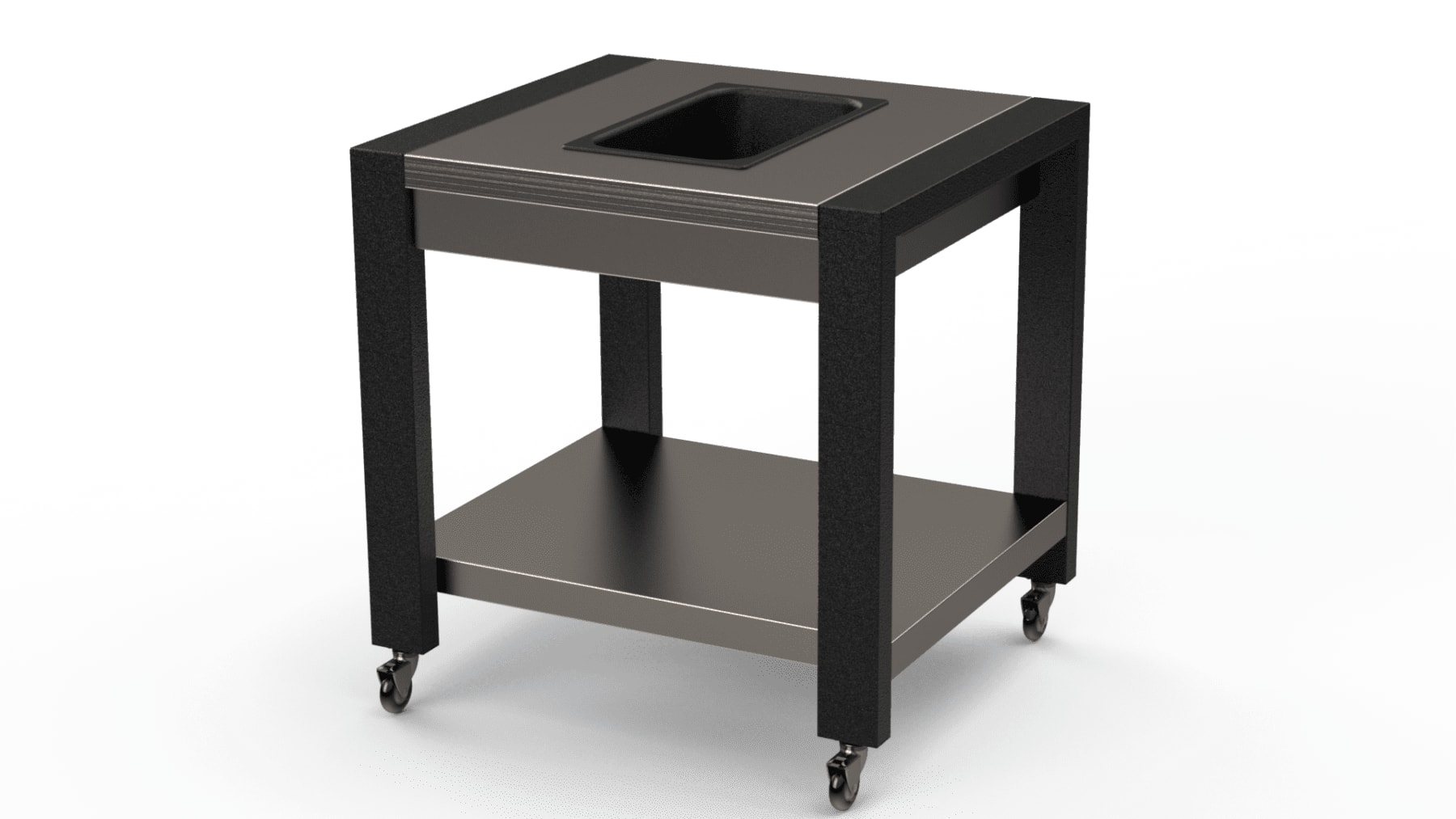 Lakeside Manufacturing 166347 Traveler Serving Table, Stainless Steel Top with Eutectic Bin, 36" Wide