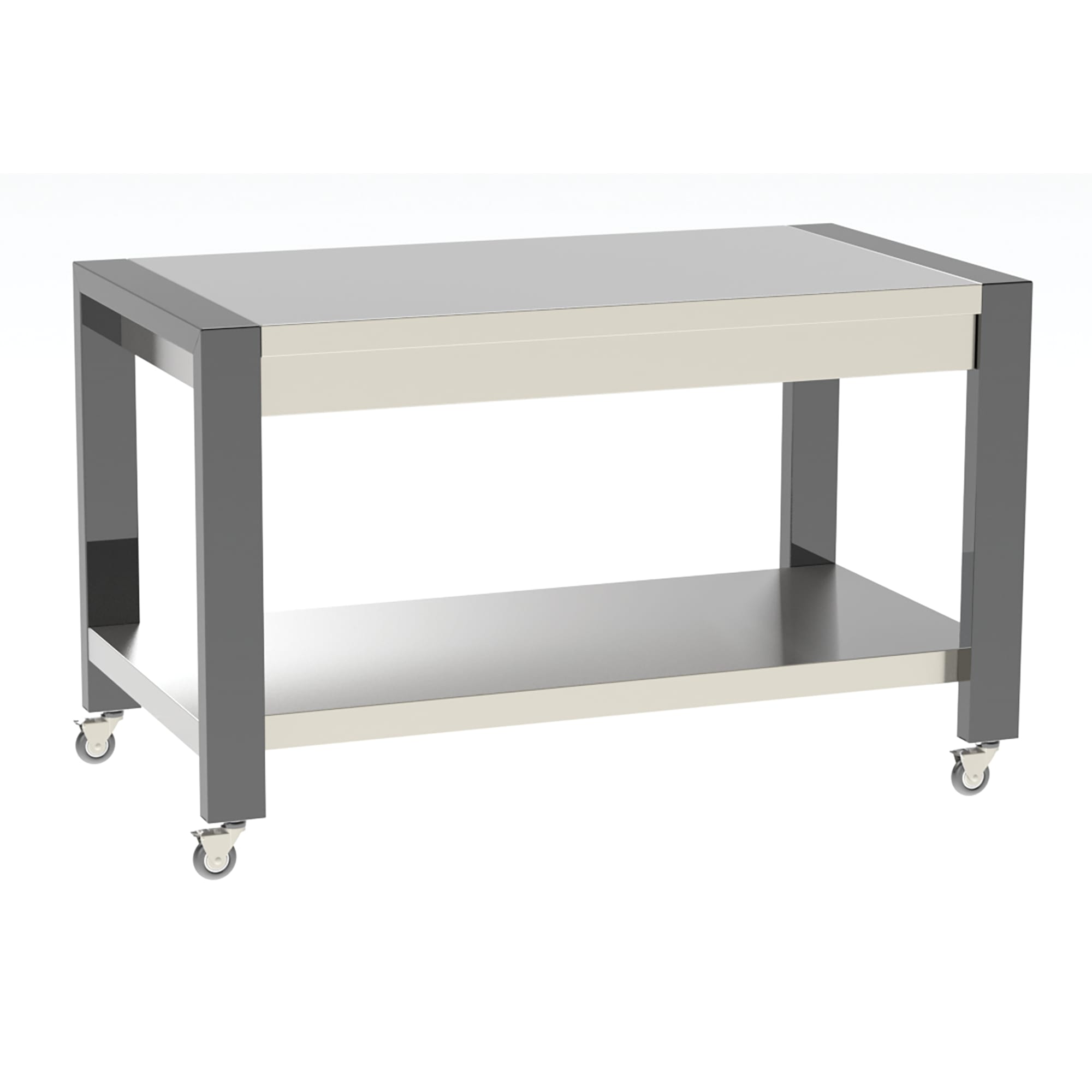 Lakeside Manufacturing 160680 Traveler Serving Table, Stainless Steel Top and Undershelf, 54" Wide