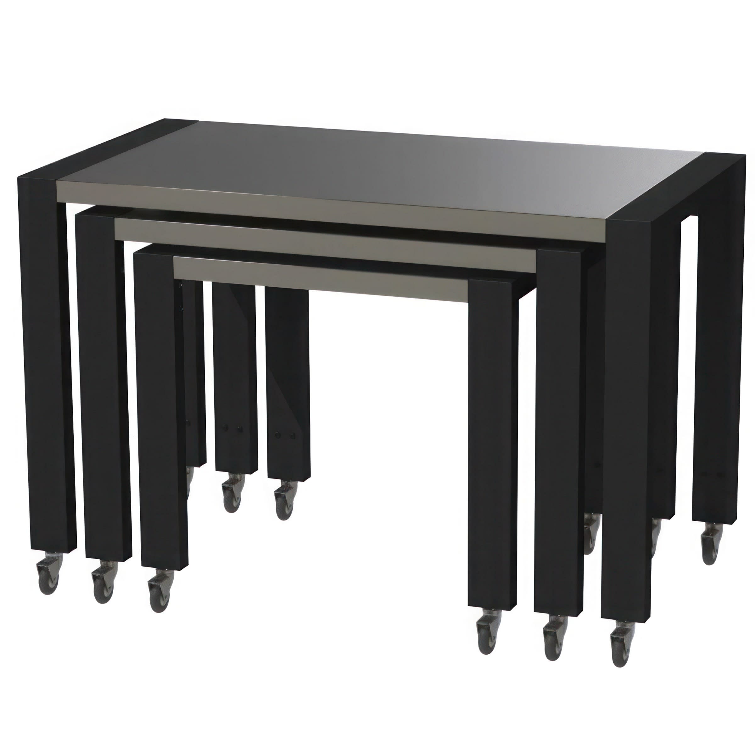 Lakeside Manufacturing 160138 Traveler Serving Tables, Nesting, Set of (3) Tables with 3 Widths (1-36", 1-48", 1-60")
