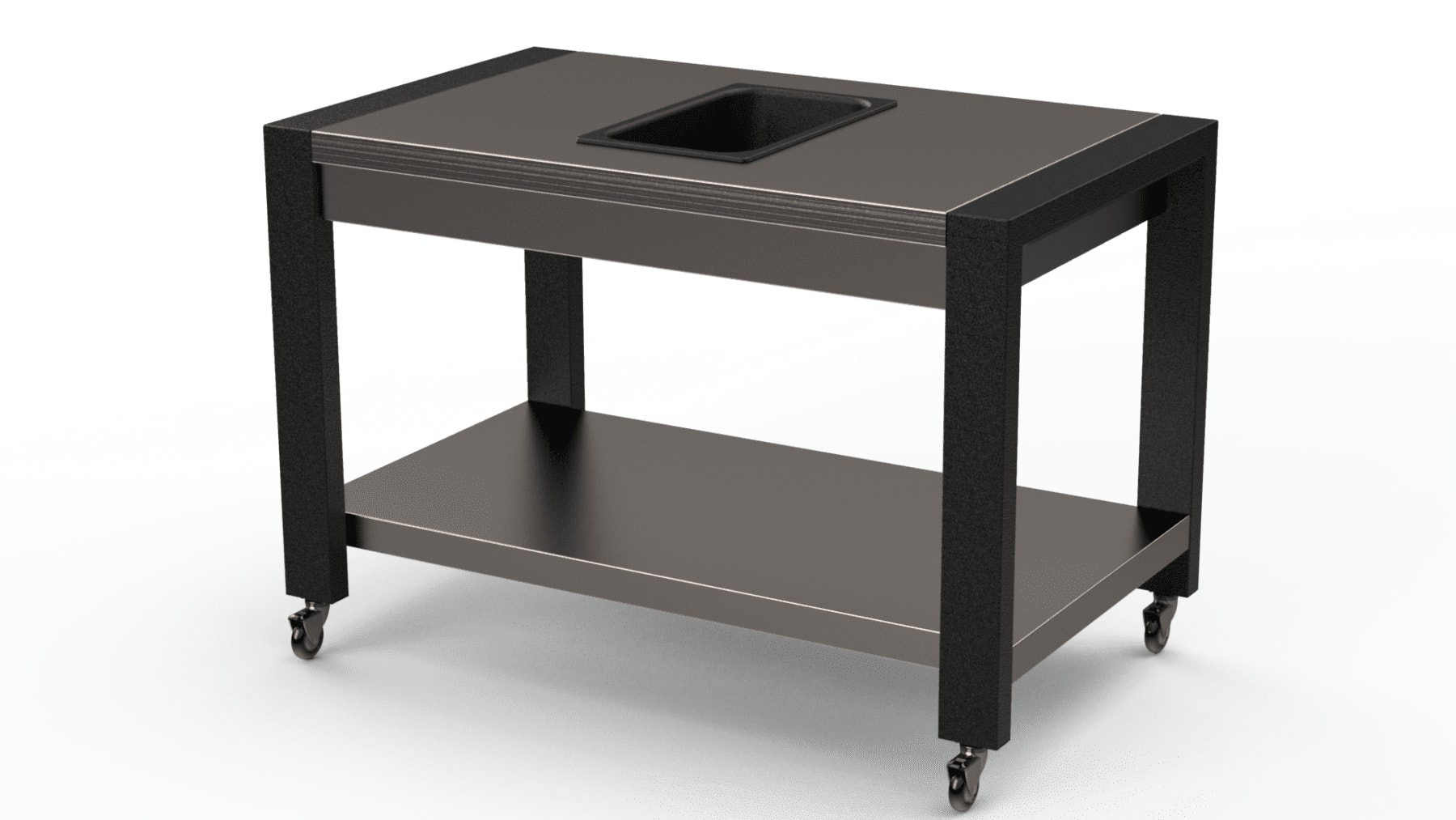 Lakeside Manufacturing 166350 Traveler Serving Table, Stainless Steel Top with Eutectic Bin, 54" Wide